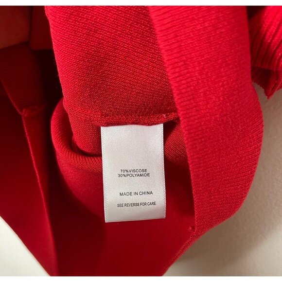 LUCY PARIS Layla Off-the-Shoulder Ruffle Top In Red Size XS - Picture 8 of 9